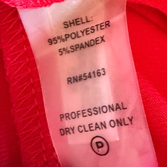 Calvin Klein Red 3/4 Sleeve Sheath Dress Career Cocktail Party Size 4 - Picture 6 of 7